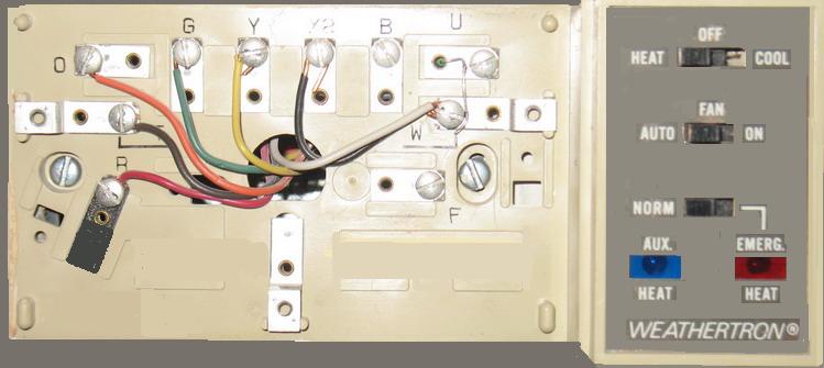 Heat Pump Thermostat  Wiring Image